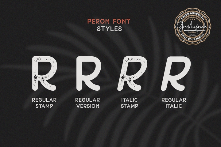 Пример шрифта Peron Italic